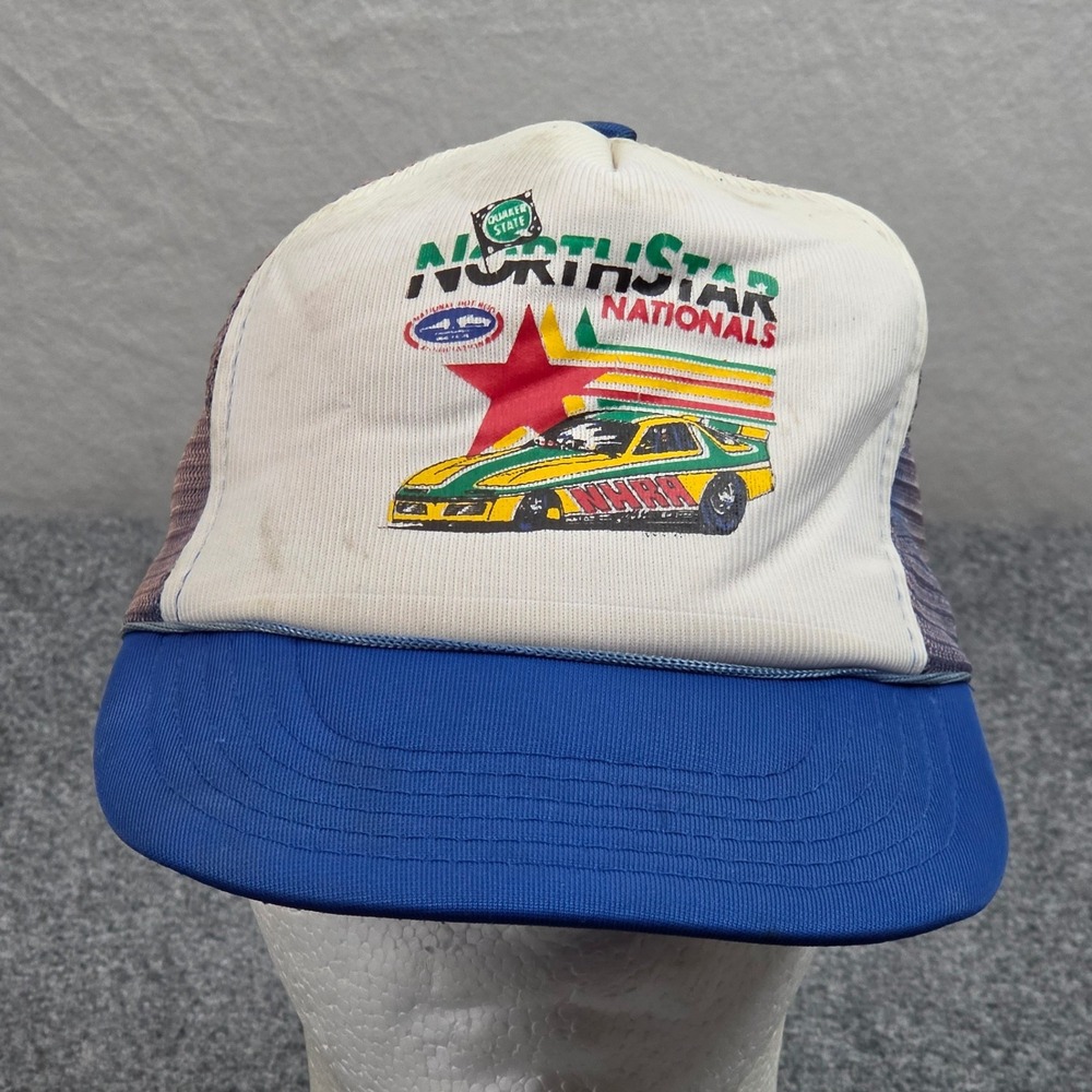 Vintage NHRA NorthStar Nationals Trucker Hat Quaker State Drag Racing 90s Cap